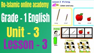 Grade 1 English Myanmar new curriculum textbook unit 3 Lesson 3 Its a long [upl. by Niccolo563]