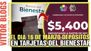 🔴PARA LAS PENSIÓNES LOS DEPOSITOS SERAN APARTIR DE 16 DE MARZO EN TARJETAS DEL BIENESTAR🔴 [upl. by Ullyot]