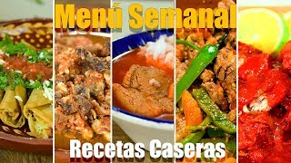 Menú Semanal n° 8 Recetas Caseras [upl. by Norga]