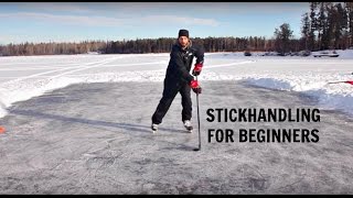 STICKHANDLING DRILL FOR BEGINNERS [upl. by Dnivra542]