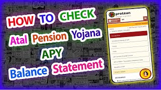 How to check Atal Pension yojana APY balance statement in Tamil [upl. by William]