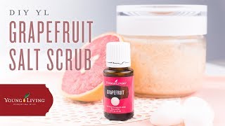 DIY Grapefruit Salt Scrub  Young Living Essential Oils [upl. by Kcirddes284]