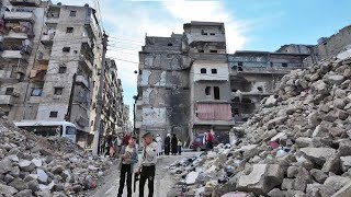 Aleppo Walking Through the Streets of Shareiya  Syria 2024 [upl. by Pleione]