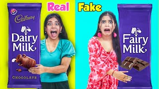 Real VS Fake Brands Food Challenge Cant believe this😱 [upl. by Jacobs510]