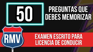 Examen Escrito Para Licencia De Conducir En Massachusetts RMV 50 Preguntas que Debes Memorizar [upl. by Dionis]