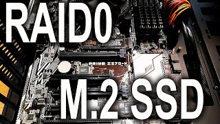 RAID0 SSD M2 SAMSUNG EVO 960 SPEED TEST СКОРОСТЬ ЗАШКАЛИВАЕТ ASUS PRIME Z270K [upl. by Arva973]