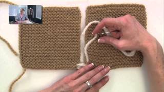 Knitting Help  Seaming Garter Stitch [upl. by Ayahc]