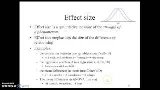 Power amp Effect Size [upl. by Ellevel]