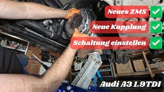 Vw  Audi 19 TDI Zweimassenschwungrad  Kupplung wechseln DIY mechanic [upl. by Downey]