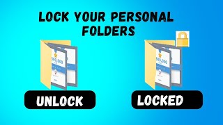 How to LOCK or UNLOCK a folder windows 7 8 10 or 11 [upl. by Ahsinrats87]