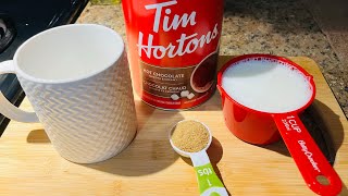 Hot chocolate 🍫 milk 🥛 using Tim hortons 🇨🇦hot chocolate mix [upl. by Olivier]