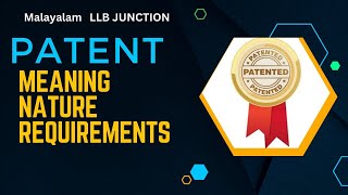 Patent  Meaning  Types of Patent  Requirements of Patent  The Patent Act1970 [upl. by Oisangi]