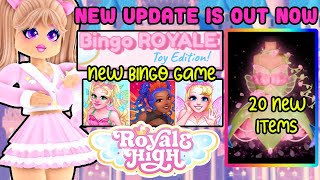 New Update Is Out Now 20 New Items Bingo Game And More Royale High Update [upl. by Nylynnej]