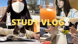 【Vlog＃３】bits of life アメリカ留学生ってどのくらい勉強してるの？My study day📚✏️ [upl. by Aenyl]