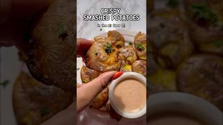 air fryer SMASHED potatoes Crispy delicious so good airfryerrecipes thanksgivingrecipe [upl. by Theron]