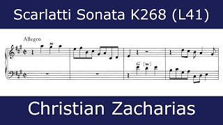 Domenico Scarlatti  Sonata in A major K268 Christian Zacharias [upl. by Hamil]