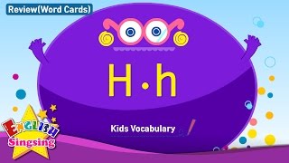 Kids vocabulary compilation  Words starting with H h  Word cards  review [upl. by Mccandless243]