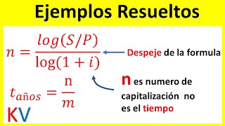 Como Calcular el 🕐TIEMPO en interes compuesto CAPITALIZABLE [upl. by Akenat388]