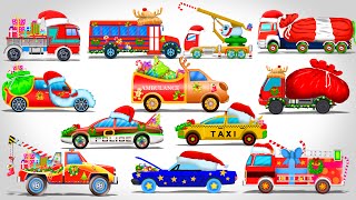 Street Vehicles  Cars and Trucks  Christmas Videos  Vehicles for Kids [upl. by Ilocin]