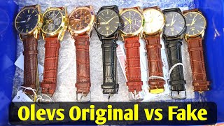 Olevs original and master copy ঘড়ি চেনার উপায় √ olevs watch original vs fake olevs watch [upl. by Imit]