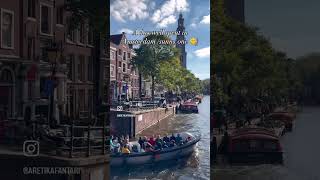 Sunny day in Amsterdam city 🌞 amsterdam sun livinginamsterdam [upl. by Netsirc]