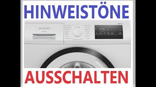 Waschmaschine Bosch Serie 4 Hinweis Töne regulieren oder einausschalten [upl. by Ennaecarg]