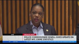 NYPD give monthly crime statistics briefing [upl. by Martz]