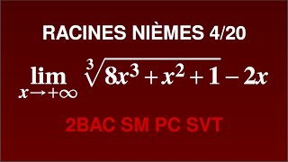 420 LIMITES DES RACINES nièmes LIMITES ET CONTINUITÉ 2BAC SM SP SVT [upl. by Goodard3]