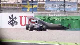 Lewis Hamilton crash Hockenheim 2014 [upl. by Nybbor420]