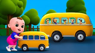 Wheels On The Toy Bus New Compilation  Car Finger Family  Nursery Rhymes amp Kids Songs  Happy Bobo [upl. by Sabine369]