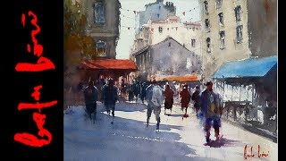 How to Paint Streetscape by Me and Orhan Gürel  The Street Watercolor Painting Demo Long Version [upl. by Kendry]