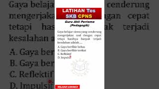 Pembahasan Latihan SKB GURU AHLI PERTAMA PEDAGOGIK 4 Shorts [upl. by Aneles]