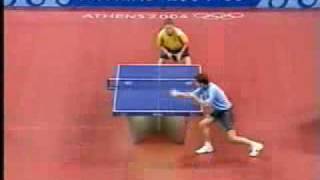 Waldner vs Boll 2004 Athens great table tennis match [upl. by Gayler196]