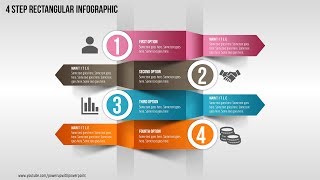 44Create 4 Step Rectangular InfographicPowerpoint PresentationGraphic DesignFree Template [upl. by Glenn]