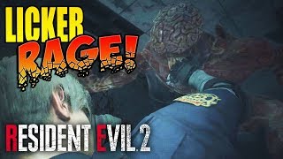 Resident Evil 2 Remake  HARD MODE LICKER IS HELL 3 [upl. by Groark]