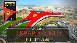 Ferrari World Abu Dhabi All Rides Tour Theme Park [upl. by Ahsian]