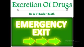 Excretion Of Drugs [upl. by Hyacintha]