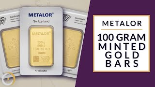 Metalor 100g Gold Minted Bars [upl. by Esinned472]