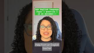 AQA English Language Paper 1 Question 1 in 60 seconds gcse gcseenglish aqa revision [upl. by Remat]