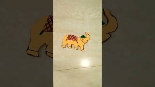 Elephant wall decor with cardboard for ganesh chaturthi and Diwali trending [upl. by Ja]