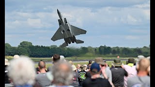 Unbelievable F15QA Advanced Eagle Stuns Crowd at RIAT with Stunning Display [upl. by Otcefrep]