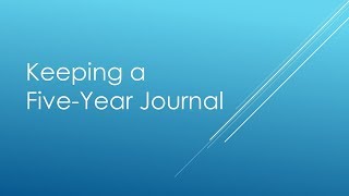 Five Year Journal Tour [upl. by Nrevel784]