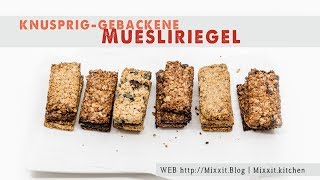 knuspriggebackene Müsliriegel  gebacken im SnackMaker von Pampered Chef [upl. by Nwahsaj879]