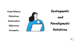 Syntagmatic and Paradigmatic Relations in Grammar\Linguistics  Difference  Explanation  Examples [upl. by Hake628]