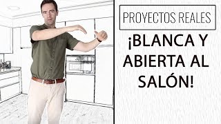 DISEÑO DE COCINAS Blanca y abierta al salón [upl. by Pegg770]