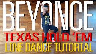 Beyonce  Texas Hold Em  Easy Line Dance Tutorial  Beginner friendly [upl. by Cozza180]