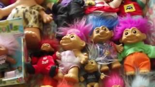 collection of classic retro troll toys made by russ and dam trolls etc [upl. by Legir]