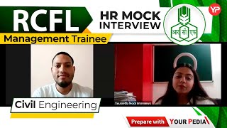 HR Mock for RCFL Management Trainee  Civil Engg Start Interviews Preparation with YourPedia [upl. by Kussell]