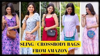 SLING BAGS  CROSSBODY BAGS FROM AMAZON [upl. by Kenn]