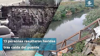 Momento exacto del colapso de puente peatonal entre Nezahualcóyotl y Chimalhuacán [upl. by Akinna991]